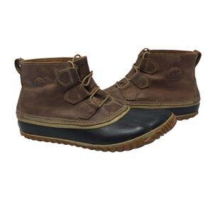 Sorel Out N About Womens NL2133-286 Ankle Duck Boots Size 9 Waterproof Brown